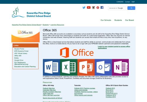 
                            11. Office 365 - Kawartha Pine Ridge District School Board
