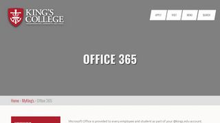 
                            3. Office 365 | King's College