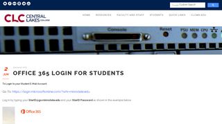 
                            13. Office 365 Login for Students – CLC Technology Support