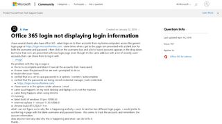 
                            8. Office 365 login not displaying login information - Microsoft ...