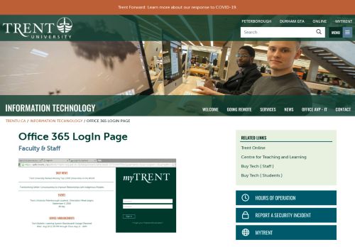 
                            2. Office 365 LogIn Page - Information Technology - Trent University