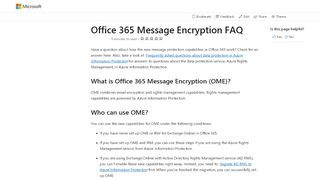 
                            7. Office 365 Message Encryption FAQ | Microsoft Docs