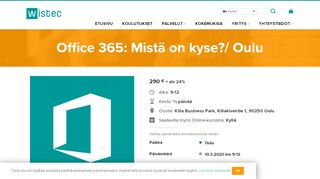 
                            10. Office 365: Mistä on kyse?/Oulu – Wistec Training