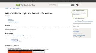 
                            13. Office 365 Mobile Login and Activation for Android - IS&T ...