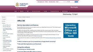 
                            12. Office 365 - My.Anglia Homepage - Anglia Ruskin University