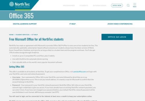 
                            8. Office 365 | NorthTec