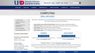 
                            11. Office 365 (O365) | University of Houston-Downtown