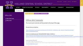 
                            12. Office 365 / Office 365 Corner - Holland Central School District