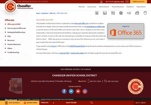 
                            10. Office 365 / Office 365 in CUSD - Chandler Unified School District