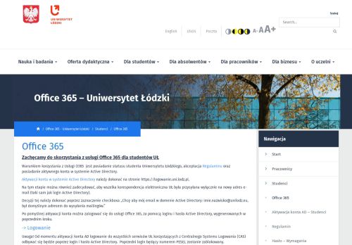 
                            6. Office 365 Office 365 – Uniwersytet Łódzki
