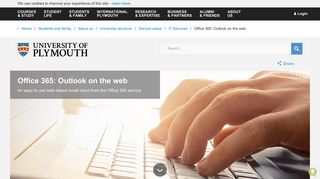 
                            10. Office 365: Outlook on the web - University of Plymouth