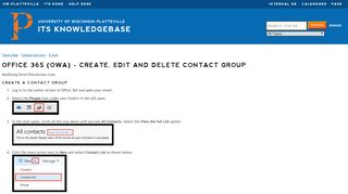 
                            10. Office 365 (OWA) - Create, Edit and Delete Contact Group