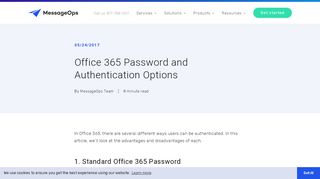 
                            6. Office 365 Password and Authentication Options - MessageOps