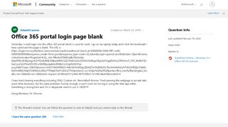 
                            6. Office 365 portal login page blank - Microsoft Community