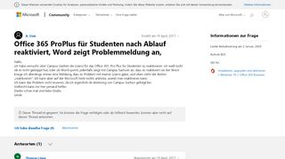 
                            4. Office 365 ProPlus für Studenten nach Ablauf reaktiviert, Word ...