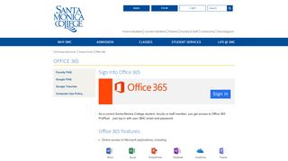 
                            4. Office 365 - Santa Monica College