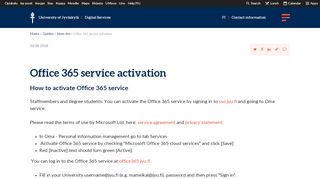 
                            13. Office 365 service activation — Digital Services