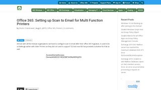 
                            11. Office 365: Setting up Scan to Email for Multi Function Printers - Grishbi