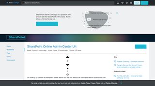 
                            7. office 365 - SharePoint Online Admin Center Url - SharePoint Stack ...