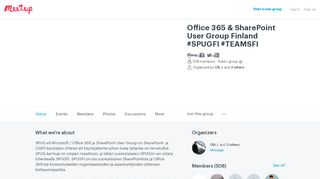 
                            6. Office 365 & SharePoint User Group Finland (Helsinki, Finland) | Meetup