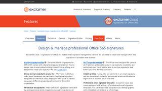 
                            4. Office 365 Signature Manager | Features | Exclaimer Cloud