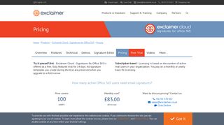 
                            6. Office 365 Signature Manager | Pricing | Exclaimer Cloud