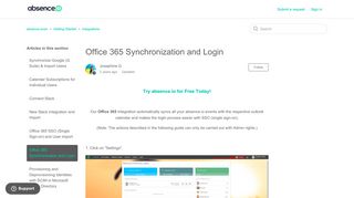 
                            7. Office 365 Synchronization and Login – absence.io/en