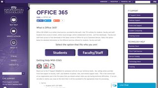 
                            4. Office 365 - TCU Information Technology