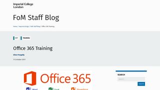 
                            12. Office 365 Training - FoM Staff Blog - Imperial College London