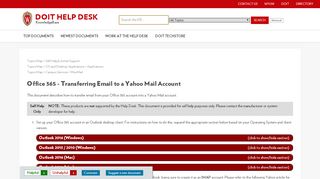 
                            13. Office 365 - Transferring Email to a Yahoo Mail Account - WISC KB
