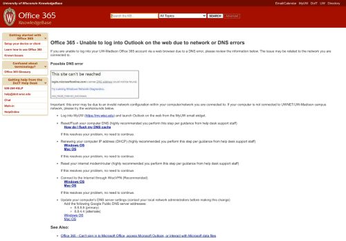 
                            13. Office 365 - Unable to log into Outlook on the web due to network or ...