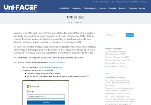 
                            13. Office 365 – Uni-FACEF