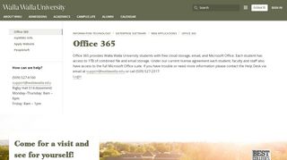 
                            12. Office 365 | Walla Walla University
