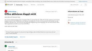 
                            5. Office aktivieren klappt nicht - Microsoft Community