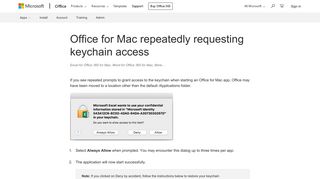 
                            5. Office for Mac repeatedly requesting keychain access - Office Support