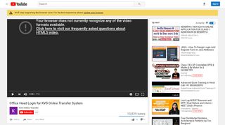 
                            10. Office Head Login for KVS Online Transfer System - YouTube
