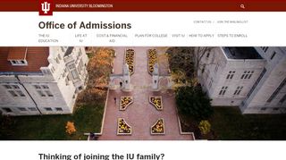 
                            10. Office of Admissions: Indiana University Bloomington
