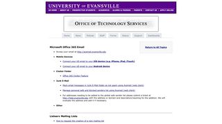 
                            1. Office of Technology Services - Email and Spam