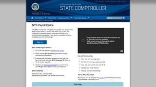 
                            12. Office of the New York State Comptroller - NYS Payroll Online