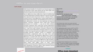 
                            4. Office team timesheet