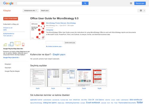 
                            6. Office User Guide for MicroStrategy 9.5 - Google Kitaplar Sonucu