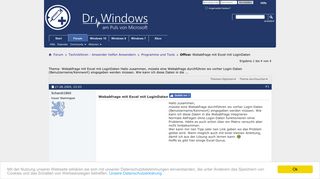 
                            2. Office: Webabfrage mit Excel mit LoginDaten - Dr. Windows