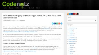 
                            5. Office365: Changing the main login name for (UPN) for a user via ...