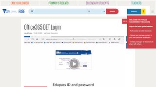 
                            4. Office365 DET Login - FUSE - Department of Education & Training