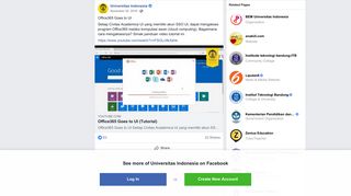 
                            11. Office365 Goes to UI Setiap Civitas... - Universitas Indonesia | Facebook