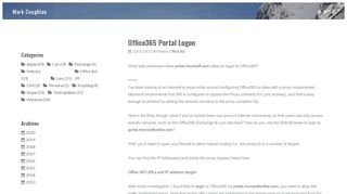 
                            8. Office365 Portal Logon | MarkC's Tech Blog