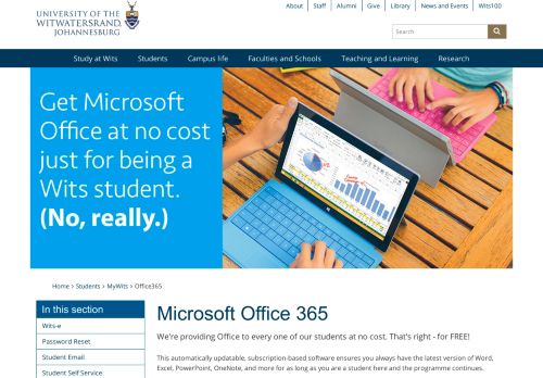 
                            6. Office365 - Wits University