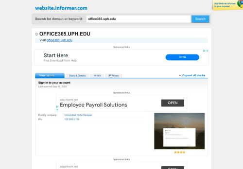 
                            5. office365.uph.edu at WI. Sign in to your account - Website Informer