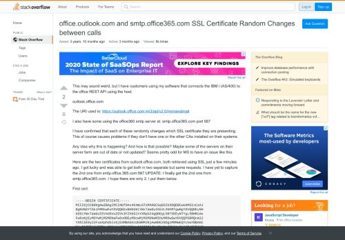 
                            7. office.outlook.com and smtp.office365.com SSL Certificate Random ...