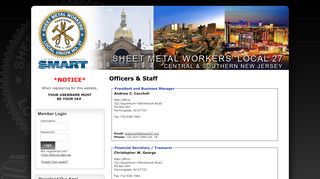 
                            11. Officers & Staff - Sheet Metal Workers' Local 27